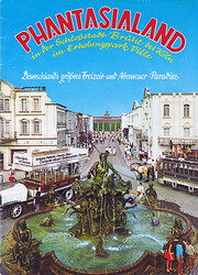 Cover vom Phantasialand Parkführer 1976 das den Neptunbrunnen und Alt-Berlin zeigt.