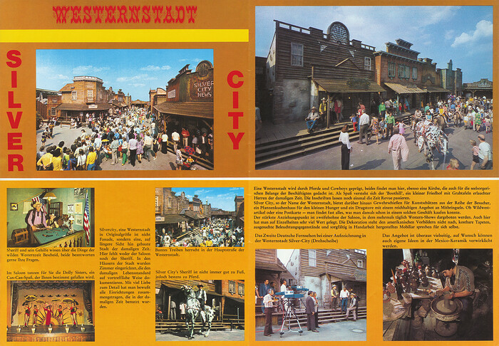 Phantasialand Parkführer 1978 bis 1980 - Seite 23 & 24. Viele Bilder der Westernstadt Silvercity.