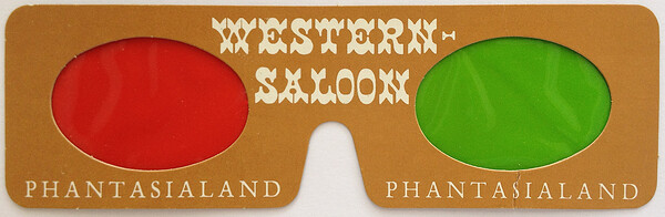 Bild einer 3D Brille aus dem Phantasialand Western-Saloon.