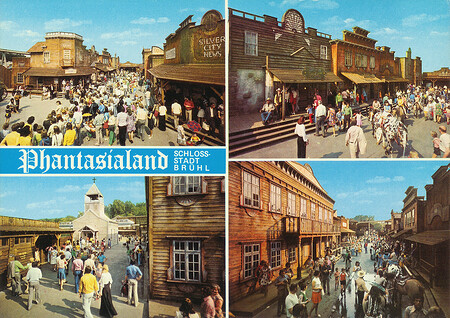 Westernstadt Silver-City mit Bank, Western-Saloon, Sheriff-Office, Kirche und Western-Friedhof.